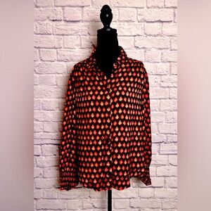 Chico’s Button Down Blouse with Elastic Cuffs size 12